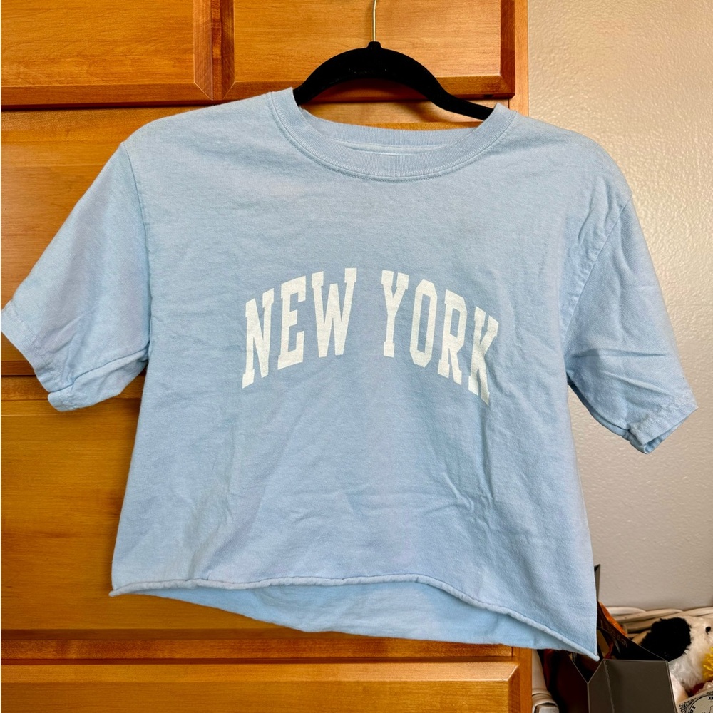 Baby blue crop top
